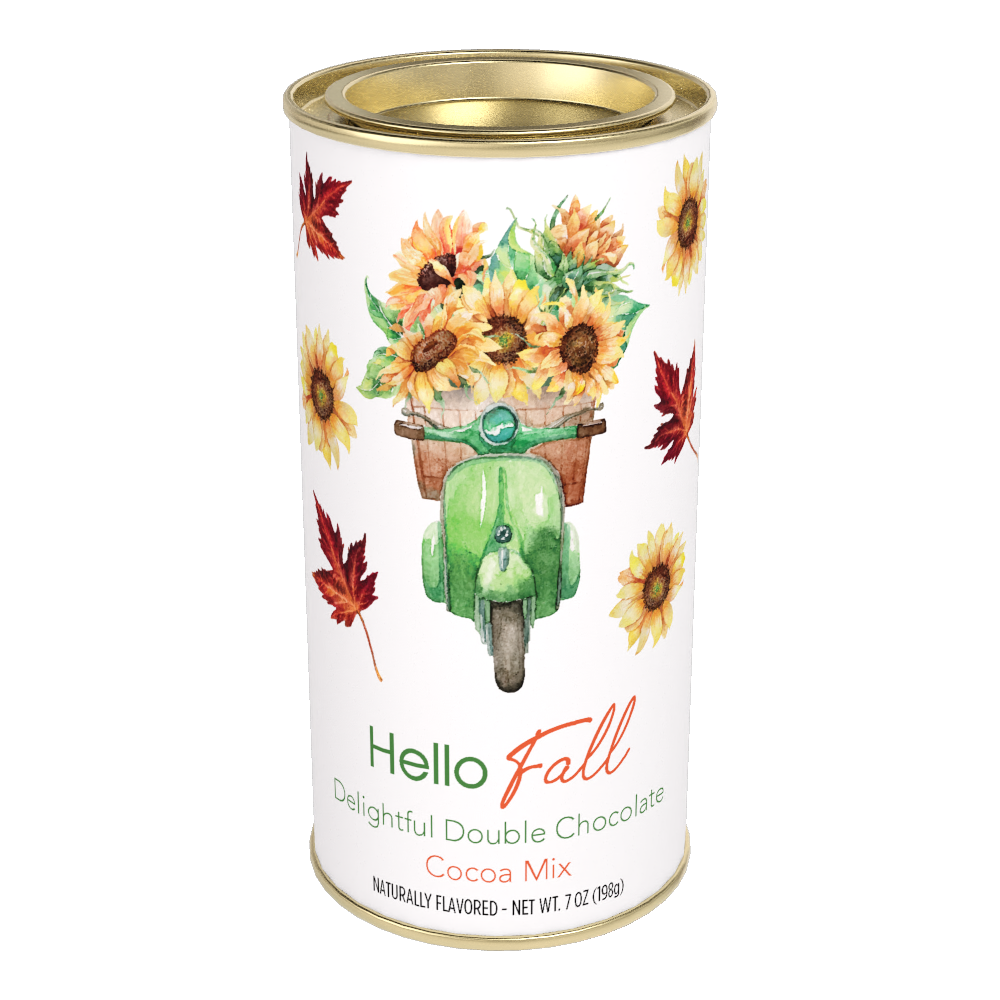 Hello Fall Delightful Double Chocolate Cocoa (7oz Round Tin)