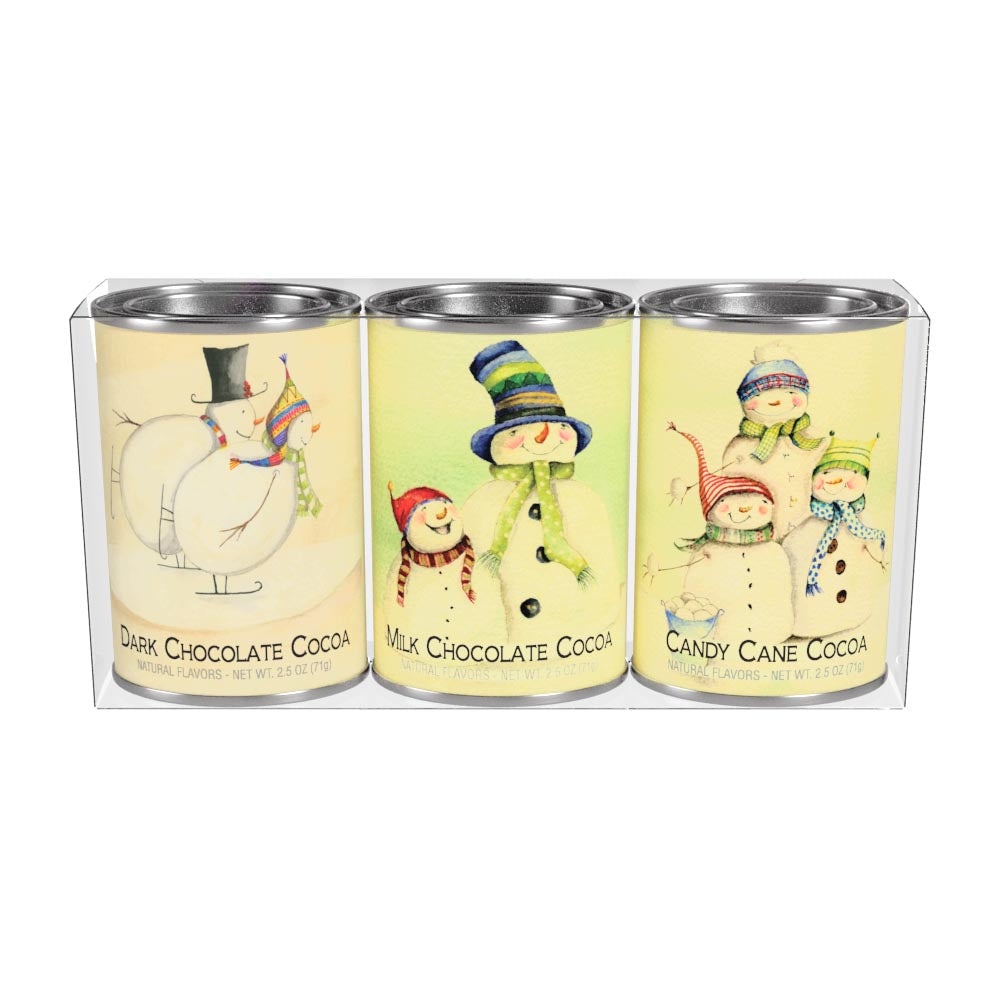 Debbie Taylor-Kerman Snow Family Cocoa Gift Set (Three 2.5oz Tins)