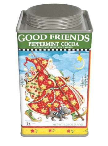 Mary Engelbreit® Good Friends Holiday Peppermint Cocoa (6.25oz Square Tin)