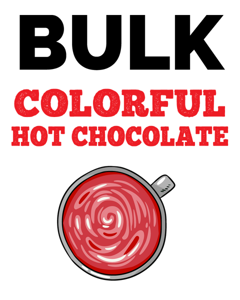 An image of McStevens' bulk colorful hot chocolate.